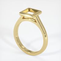 Bezel Emerald Ring 4.19 Ct., 18K Yellow Gold Combination Setting