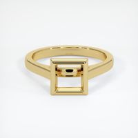 18K Yellow Gold Bezel Ring Setting Image