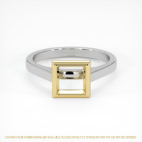14K Yellow & White Bezel Ring Setting Image