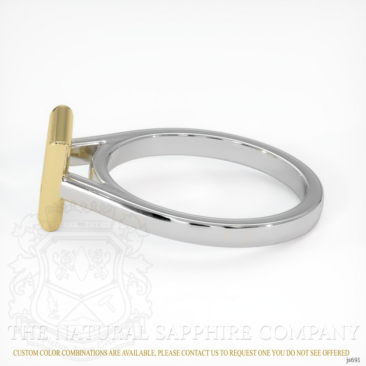 14K Yellow & White Bezel Ring Setting