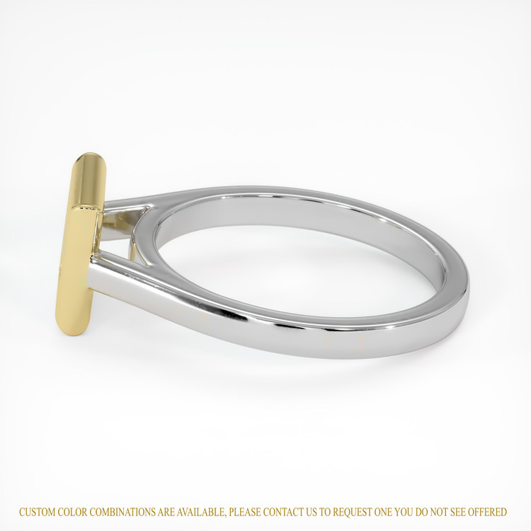 14K Yellow & White Bezel Ring Setting