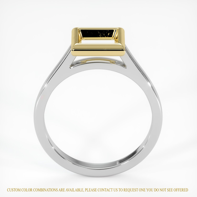 14K Yellow & White Bezel Ring Setting