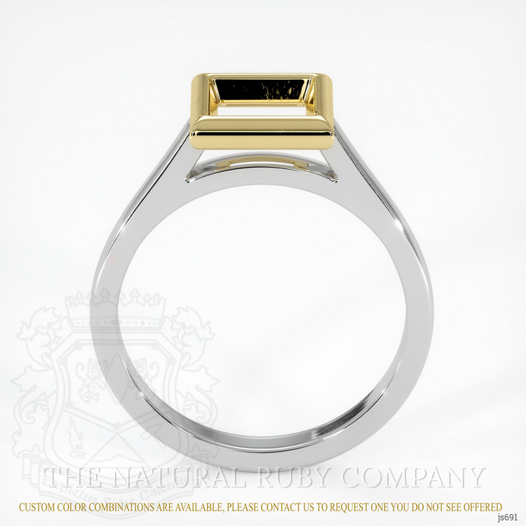 14K Yellow & White Bezel Ring Setting