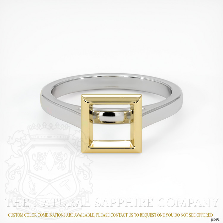 18K Yellow & White Bezel Ring Setting
