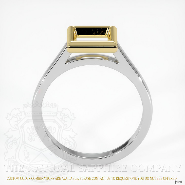 18K Yellow & White Bezel Ring Setting