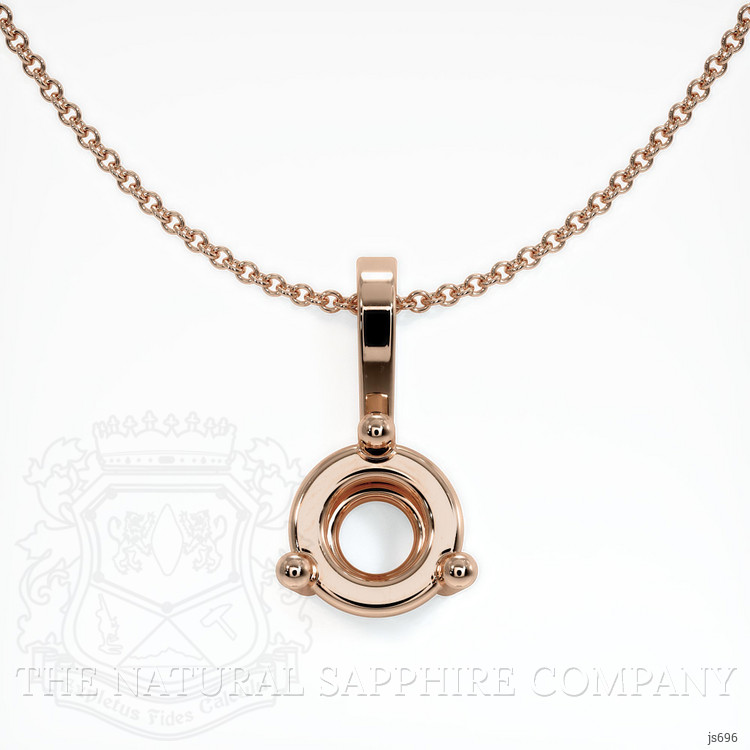 14K Rose Gold Vedic Pendant Setting