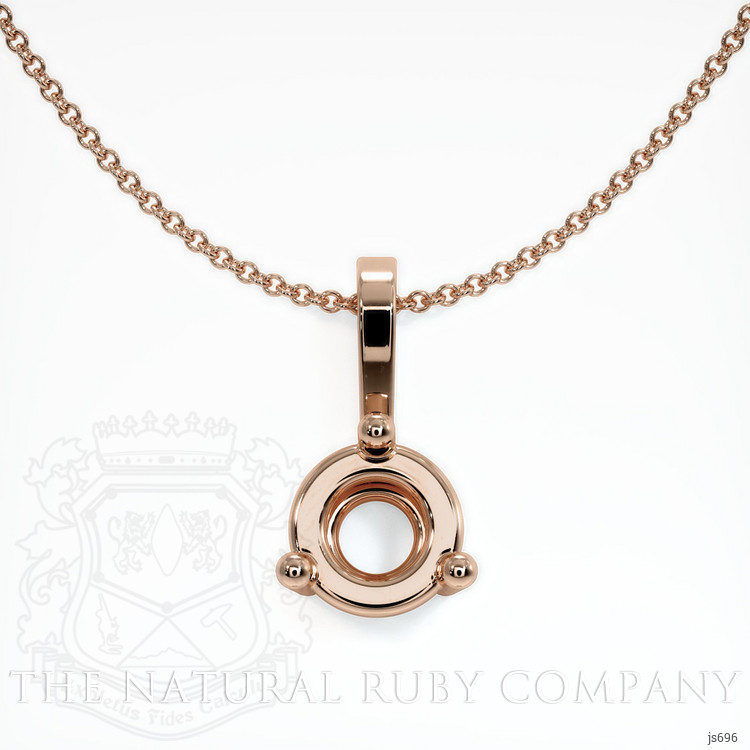 14K Rose Gold Vedic Pendant Setting