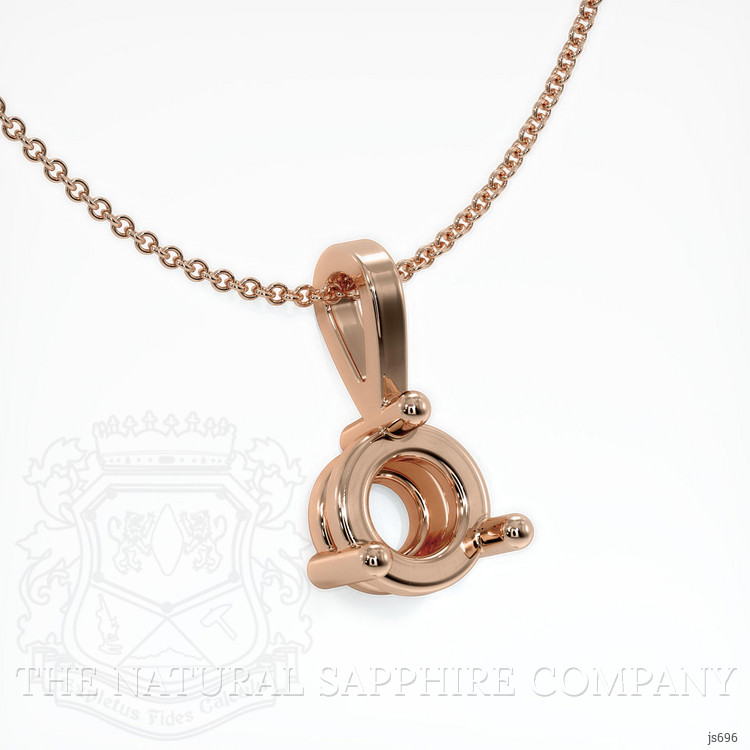 14K Rose Gold Vedic Pendant Setting