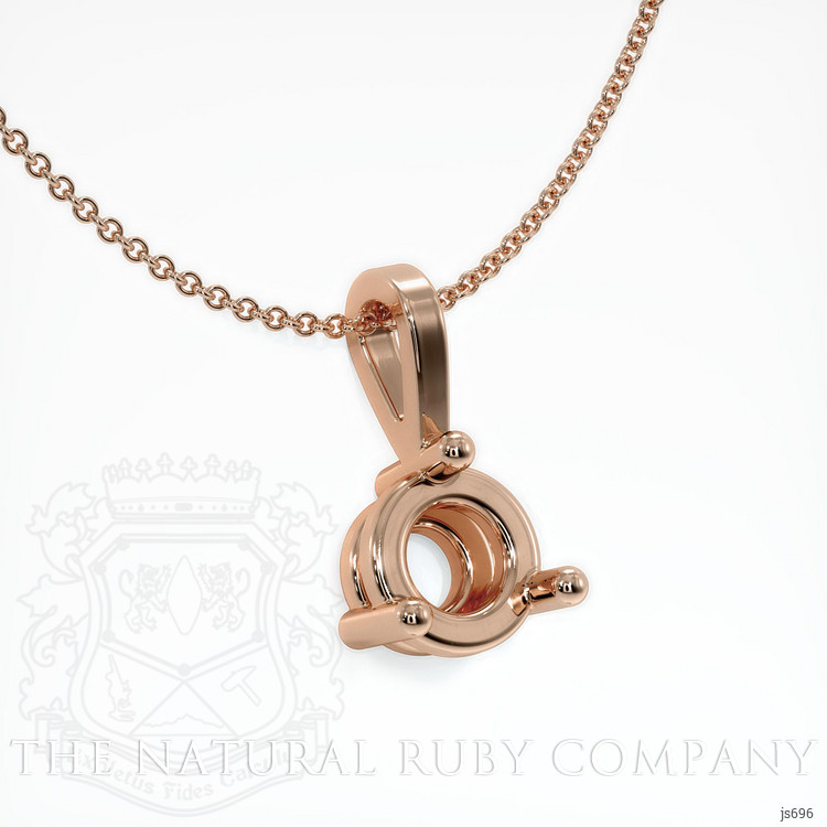 14K Rose Gold Vedic Pendant Setting