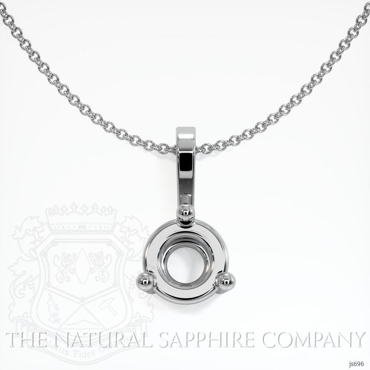 14K White Gold Vedic Pendant Setting