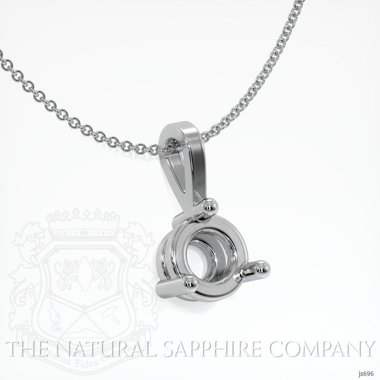 14K White Gold Vedic Pendant Setting