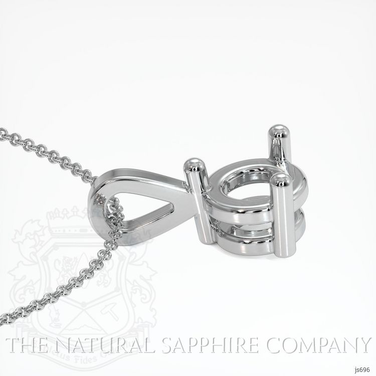 14K White Gold Vedic Pendant Setting