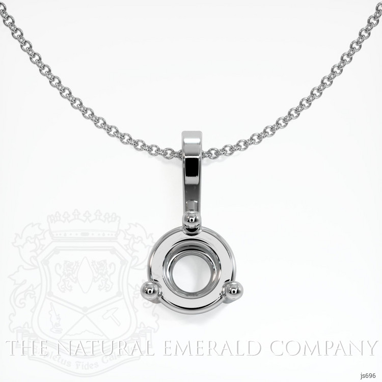 18K White Gold Vedic Pendant Setting