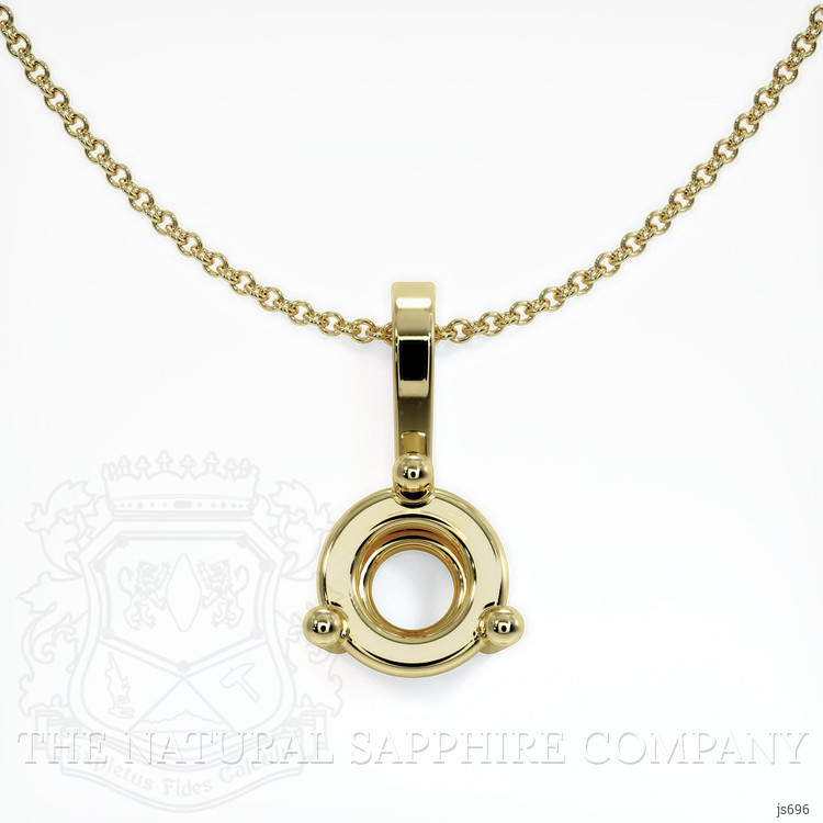 14K Yellow Gold Vedic Pendant Setting