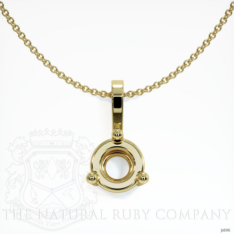 18K Yellow Gold Vedic Pendant Setting