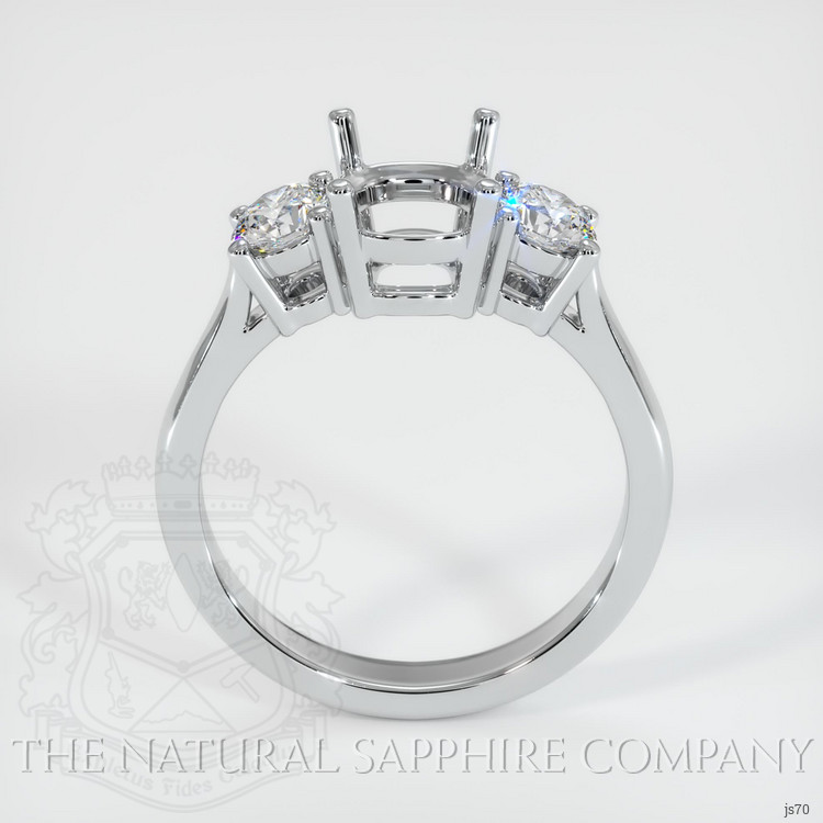 Platinum 950 Three Stone Ring Setting
