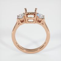 18K Rose Gold Three Stone Ring Setting Image