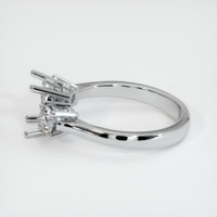 10K White Gold Three Stone Ring Setting Image