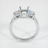 10K White Gold Three Stone Ring Setting Image