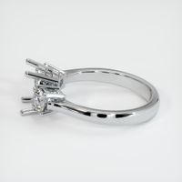 14K White Gold Three Stone Ring Setting Image