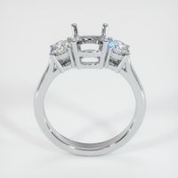 14K White Gold Three Stone Ring Setting Image