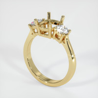 10K Yellow Gold Three Stone Ring Setting Video