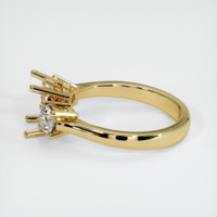 10K Yellow Gold Three Stone Ring Setting Image