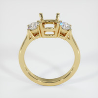 10K Yellow Gold Three Stone Ring Setting Image