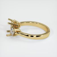 14K Yellow Gold Three Stone Ring Setting Image