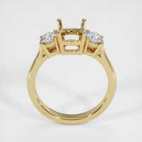 14K Yellow Gold Three Stone Ring Setting Image
