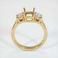 18K Yellow Gold Three Stone Ring Setting Image