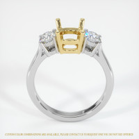 18K Yellow & White Three Stone Ring Setting Image