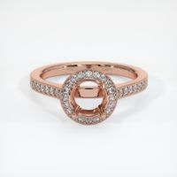 14K Rose Gold Pave Ring Setting Image