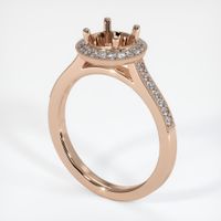 18K Rose Gold Pave Ring Setting Video