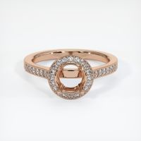 18K Rose Gold Pave Ring Setting Image