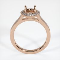18K Rose Gold Pave Ring Setting Image