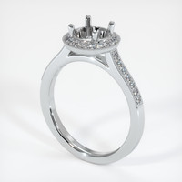 10K White Gold Pave Ring Setting Video