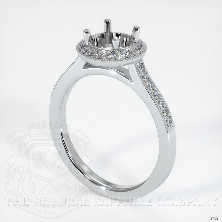 10K White Gold Pave Ring Setting