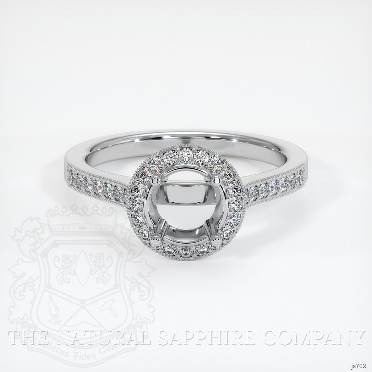 10K White Gold Pave Ring Setting