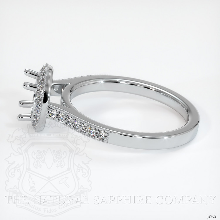 10K White Gold Pave Ring Setting