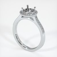 18K White Gold Pave Ring Setting Video