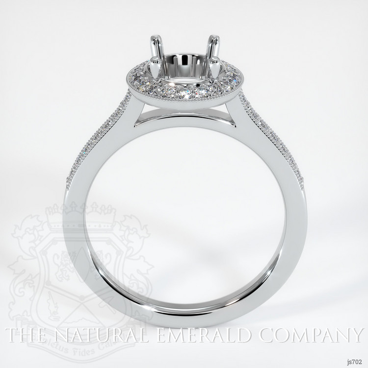 18K White Gold Pave Ring Setting