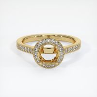 14K Yellow Gold Pave Ring Setting Image