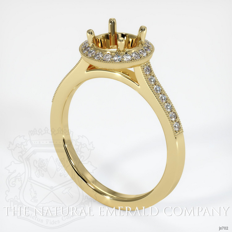 18K Yellow Gold Pave Ring Setting