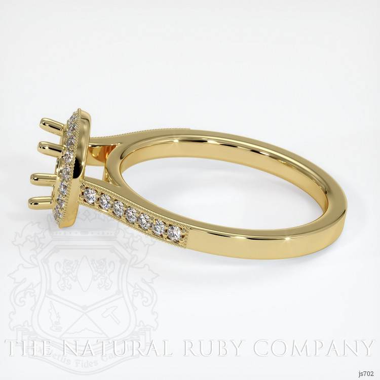 18K Yellow Gold Pave Ring Setting