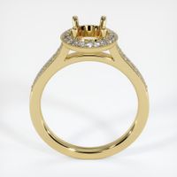 18K Yellow Gold Pave Ring Setting Image