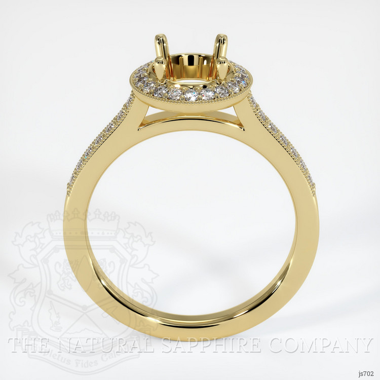 18K Yellow Gold Pave Ring Setting