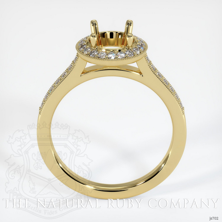 18K Yellow Gold Pave Ring Setting