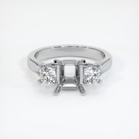 Platinum 950 Three Stone Ring Setting Image