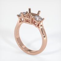 14K Rose Gold Three Stone Ring Setting Video